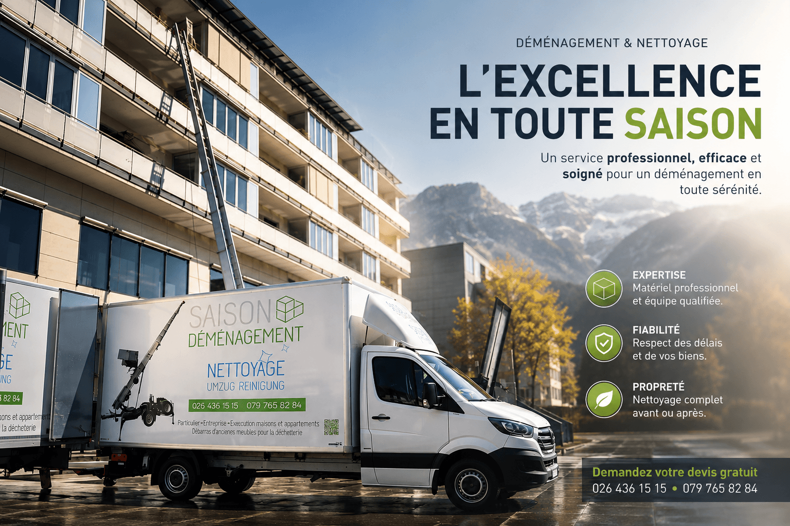 Monte-meuble Böcker Saison Déménagement en action à Fribourg